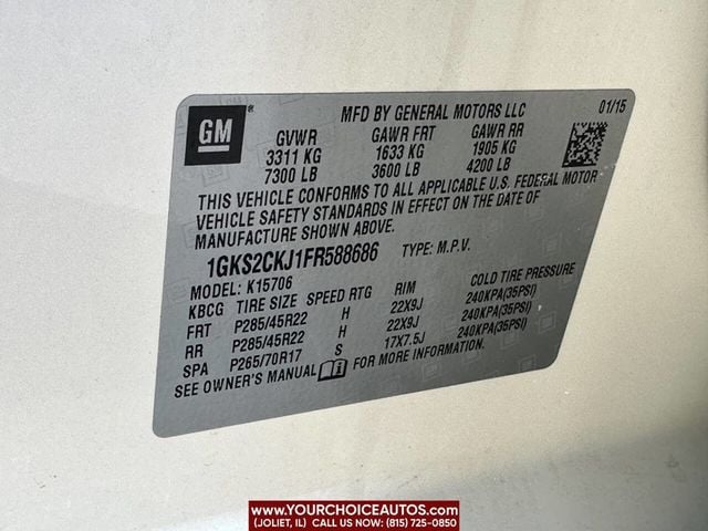 2015 GMC Yukon 4WD 4dr Denali - 22547037 - 16