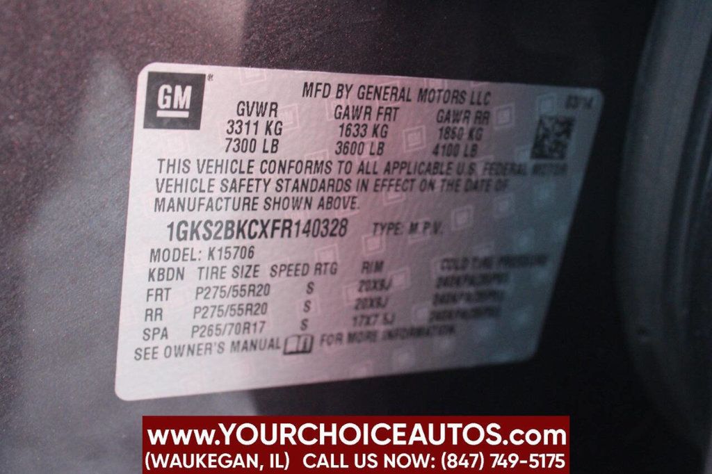 2015 GMC Yukon 4WD 4dr SLT - 22918291 - 37