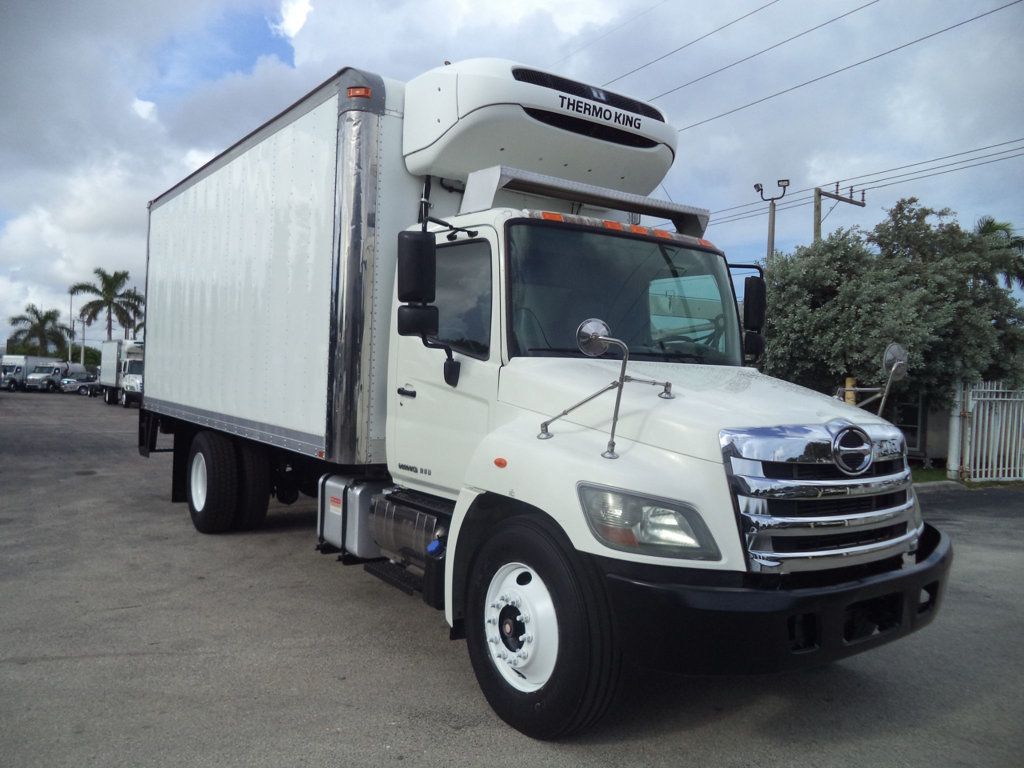 2015 HINO 268A 20FT REFRIGERATED BOX TRUCK. THERMO KING T680 - 22443053 - 0