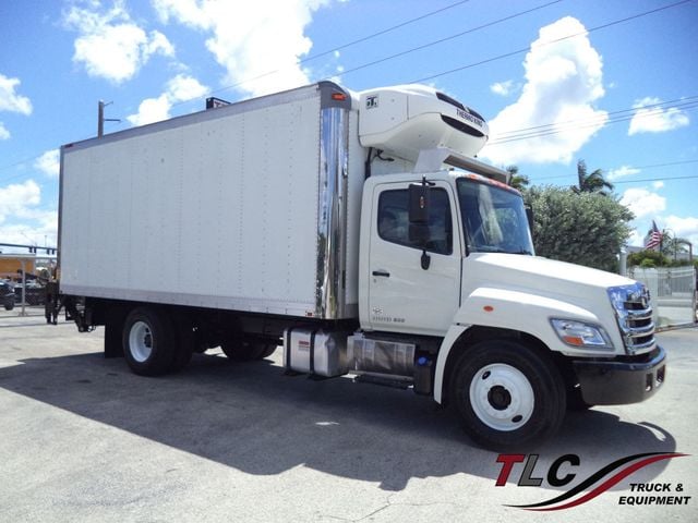 2015 HINO 268A 20ft Refrigerated Box Truck Thermo King T680 & Liftgate - 22899241 - 0