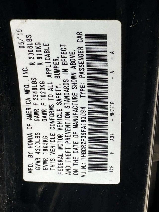 2015 Honda Accord Sedan 4dr I4 CVT LX - 23059566 - 25