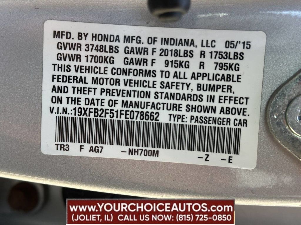 2015 Honda Civic Sedan 4dr CVT LX - 22833704 - 13