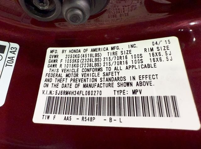 2015 Honda CR-V AWD 5dr LX - 22901332 - 35