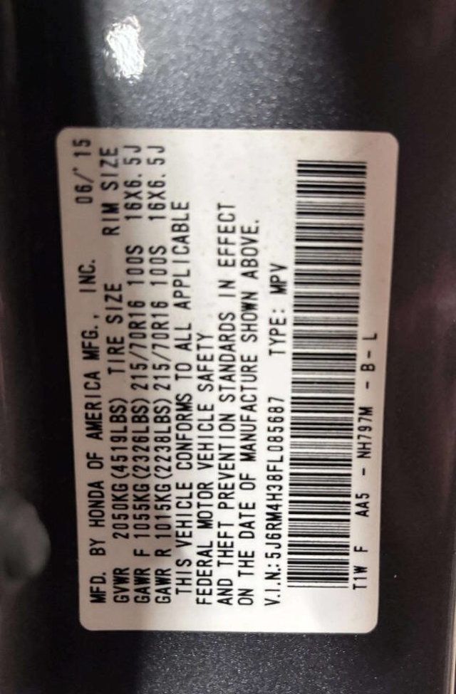 2015 Honda CR-V AWD 5dr LX - 23017466 - 33