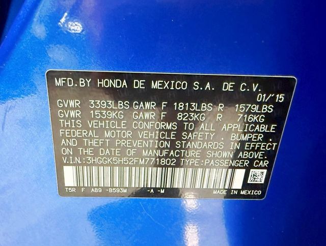 2015 Honda Fit 5dr Hatchback CVT LX - 22912507 - 36