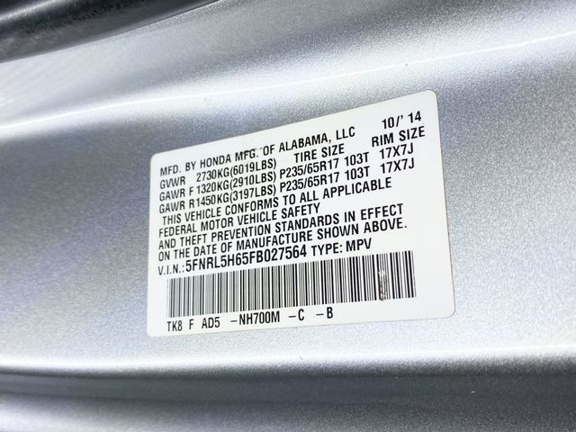 2015 Honda Odyssey 5dr EX-L - 22959069 - 75