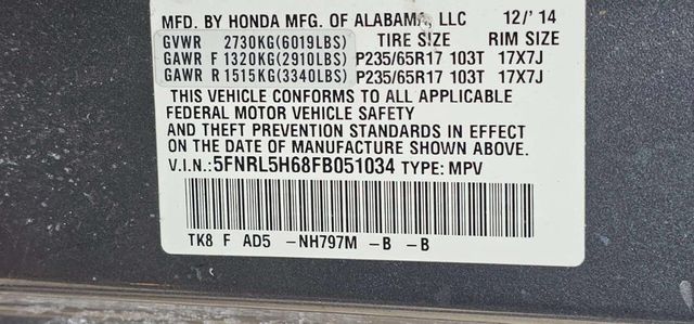 2015 Honda Odyssey EX L 4dr Mini Van - 22990053 - 11