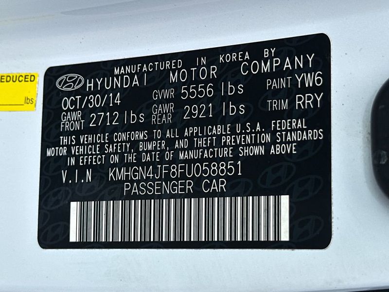 2015 Hyundai Genesis 4dr Sedan V8 5.0L RWD - 22984241 - 22