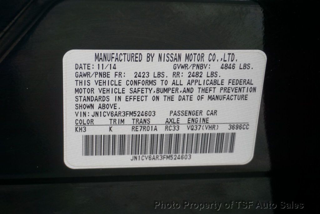 2015 INFINITI Q40 4dr Sedan AWD NAVI REAR CAM LEATHER HEATED SEATS BOSE SOUND ROOF - 22847982 - 36