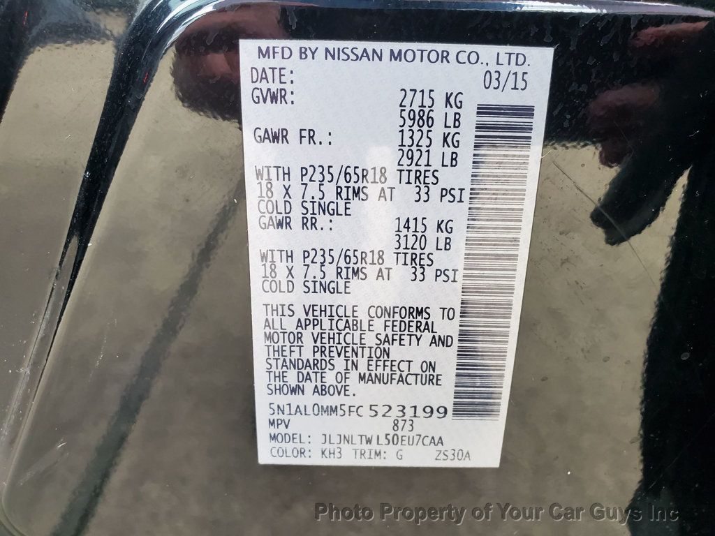 2015 INFINITI QX60 AWD 4dr - 23029275 - 32