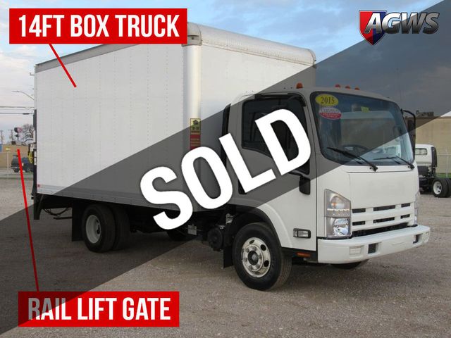 2015 Used Isuzu NPR (14ft Box with Rail Lift Gate) at Industrial Power  Truck & Equipment Serving Dallas & Fort Worth, TX, IID 21816192