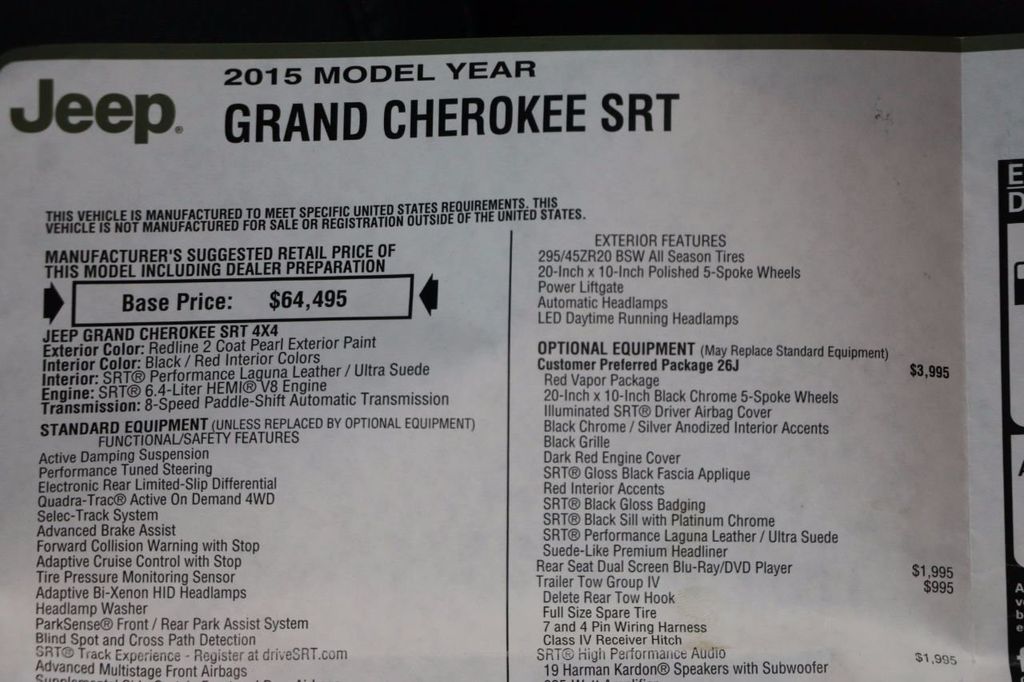 2015 Jeep Grand Cherokee Vapor Edition - 16939371 - 87