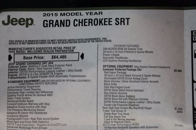 2015 Jeep Grand Cherokee Vapor Edition - 16939371 - 87