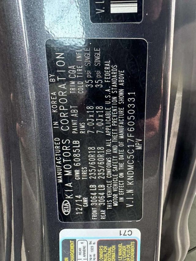 2015 Kia Sedona 4dr Wagon EX - 23003902 - 41