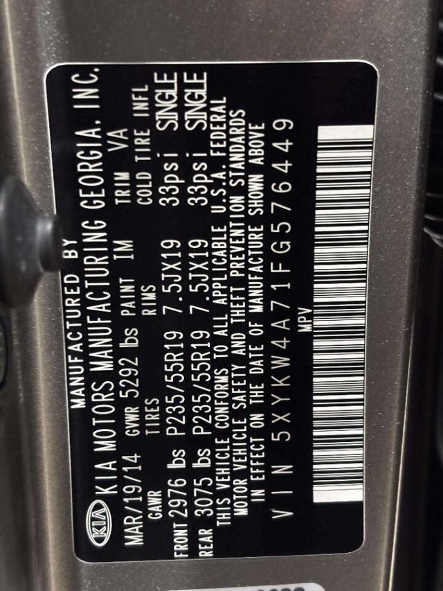 2015 Kia Sorento 2WD 4dr V6 SX Limited - 23050441 - 30