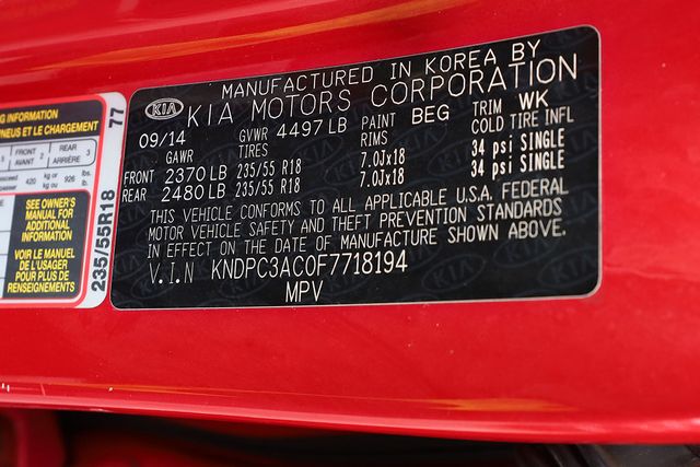 2015 KIA SPORTAGE 2WD 4dr EX - 23090186 - 30