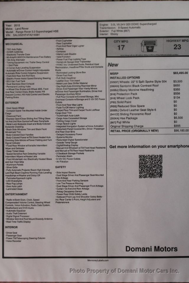 2015 Land Rover Range Rover 47,218  Mile Supercharged  HSE in Stunning Condition - 20208830 - 3