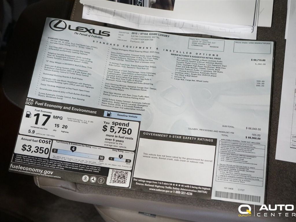 2015 Lexus GX 460 4WD 4dr Luxury - 23089744 - 1