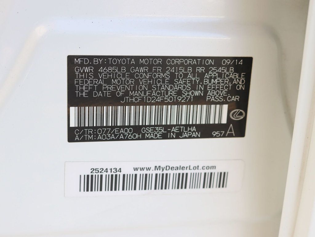 2015 Lexus IS 250 Sport Auto AWD Premium & Navigation Package - 22960183 - 32