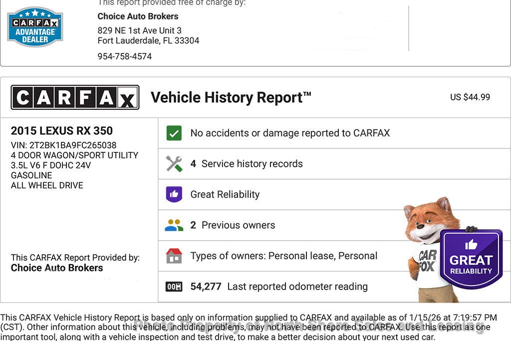 2015 Lexus RX 350 Premium AWD - 22972686 - 1