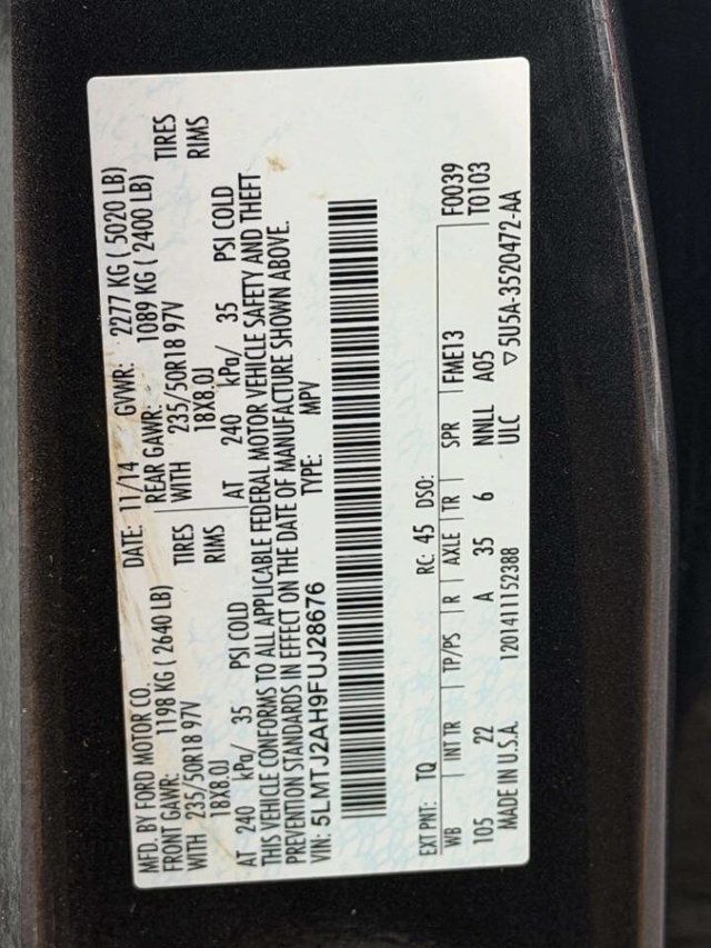 2015 Lincoln MKC AWD 4dr - 22967031 - 16