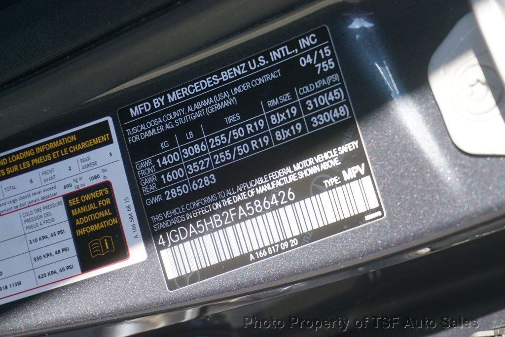 2015 Mercedes-Benz M-Class 4MATIC 4dr ML 350 - 23093522 - 40