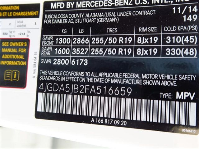 2015 Mercedes-Benz M-Class RWD 4dr ML 350 - 17021419 - 6