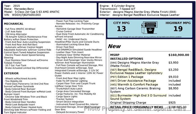2015 Mercedes-Benz S-Class 2dr Coupe S 63 AMG 4MATIC - 22946744 - 52