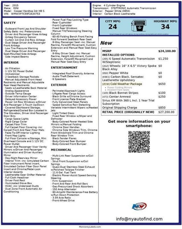2015 MINI Cooper S Hardtop 2 Door  - 23004046 - 23