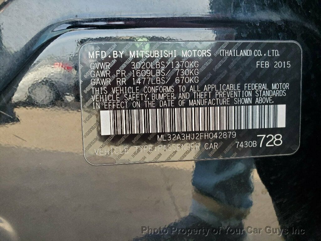 2015 Mitsubishi Mirage 4dr Hatchback DE - 22879433 - 21