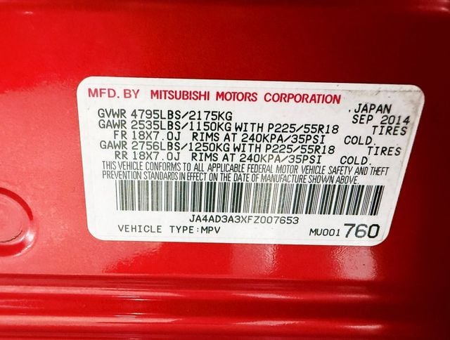 2015 Mitsubishi Outlander 2WD 4dr SE - 22931775 - 35