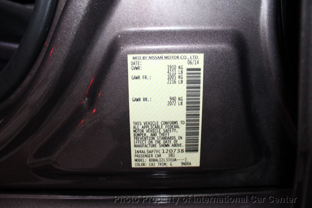2015 Nissan Altima 4dr Sedan I4 2.5 SV - 22884143 - 30