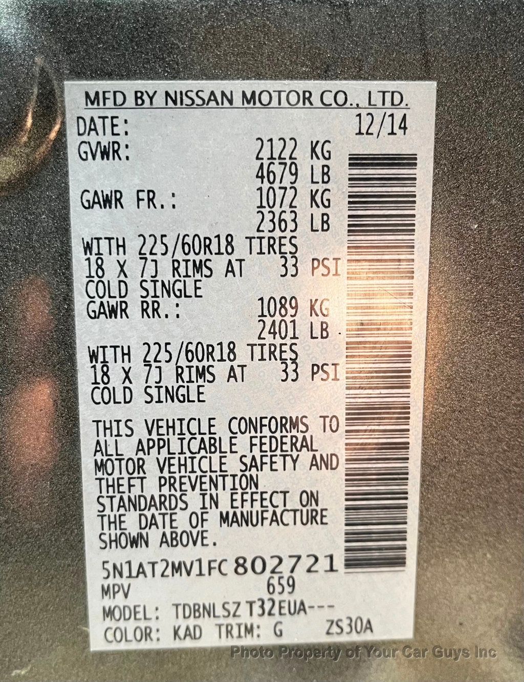 2015 Nissan Rogue  - 23037775 - 24