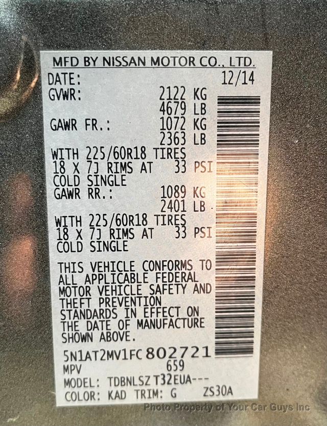 2015 Nissan Rogue  - 23037775 - 24