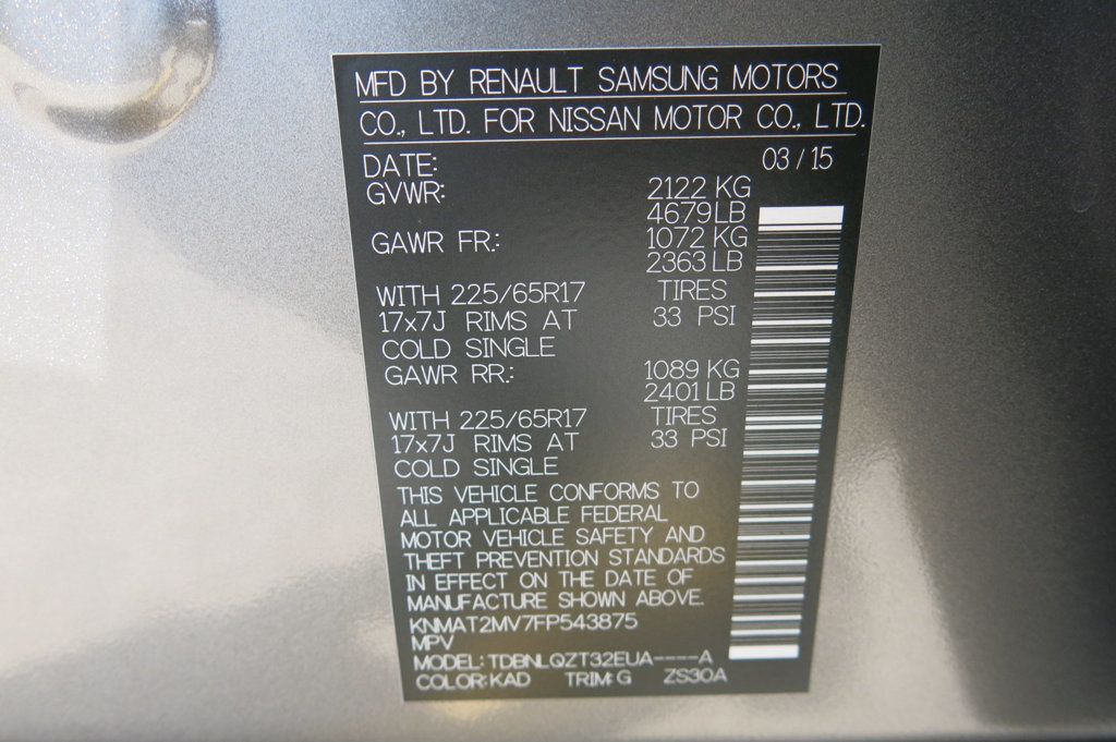 2015 Nissan Rogue AWD 4dr SV - 23069072 - 35