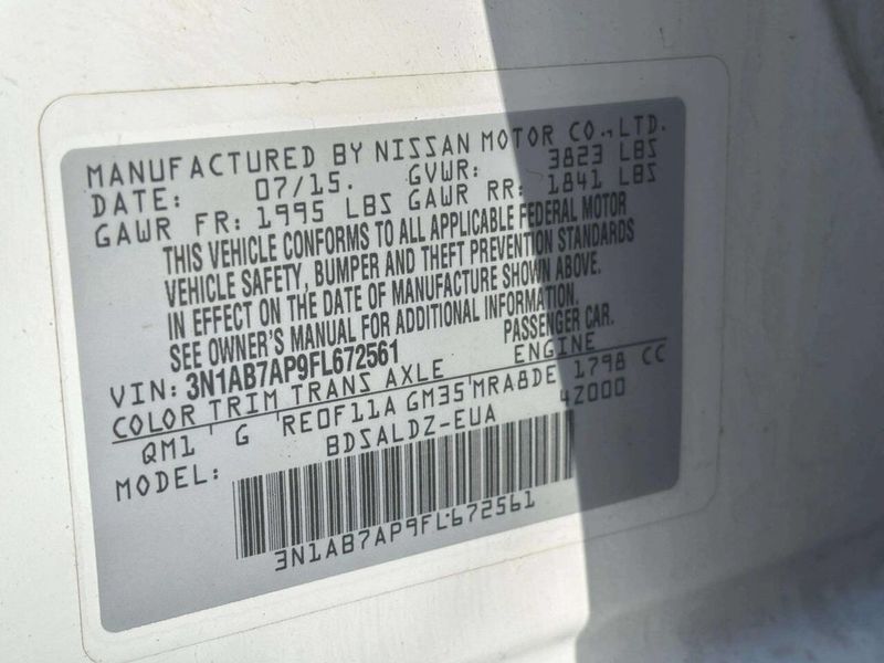 2015 Nissan Sentra 4dr Sedan I4 CVT SL - 22941943 - 28