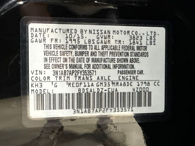 2015 Nissan Sentra 4dr Sedan I4 CVT SV - 23070654 - 28