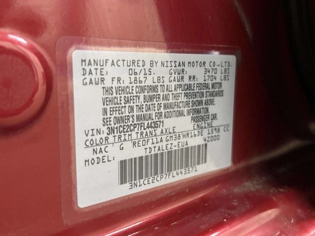 2015 Nissan Versa Note 5dr Hatchback CVT 1.6 SL - 22967028 - 34