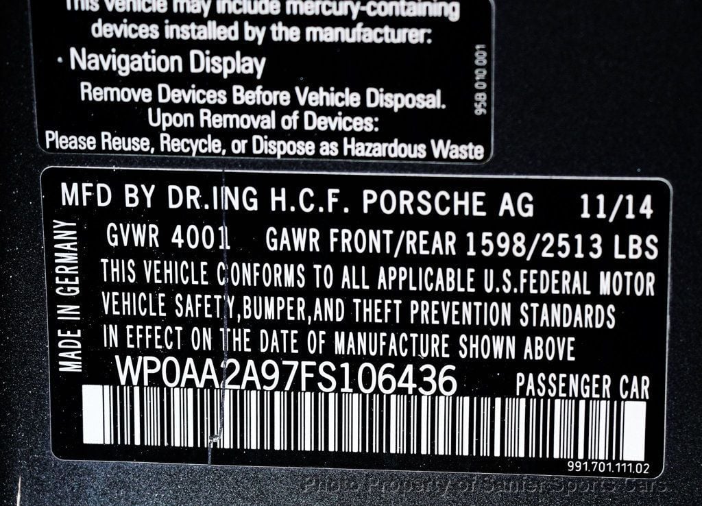 2015 Porsche 911 2dr Carrera - 22848111 - 42