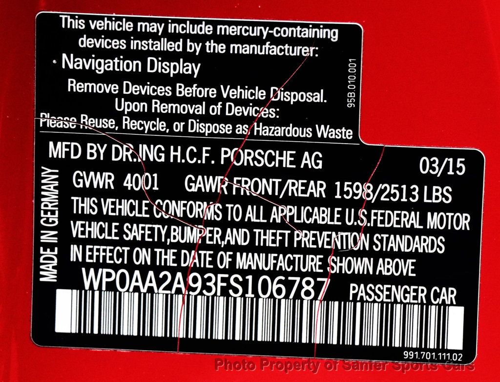 2015 Porsche 911 2dr Carrera - 22942027 - 35