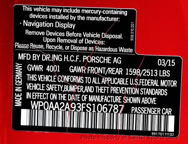 2015 Porsche 911 2dr Carrera - 22942027 - 35