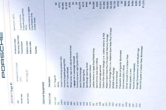 2015 Porsche 911 TARGA 4S WHITE...29,396 Miles...Exceptional  - 22941671 - 18