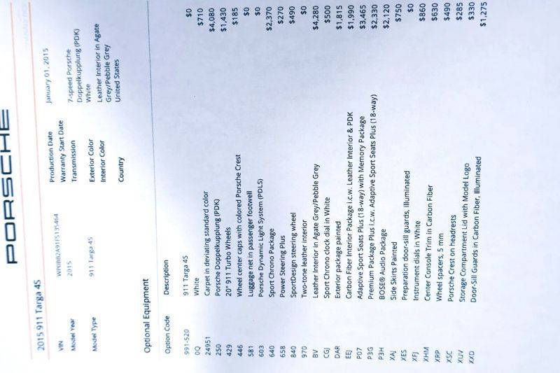 2015 Porsche 911 TARGA 4S WHITE...29,396 Miles...Exceptional  - 22941671 - 18