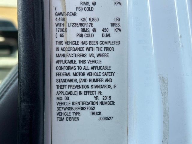 2015 Ram 3500 4X2 2dr Regular Cab 167.5 in. WB - 22933744 - 16