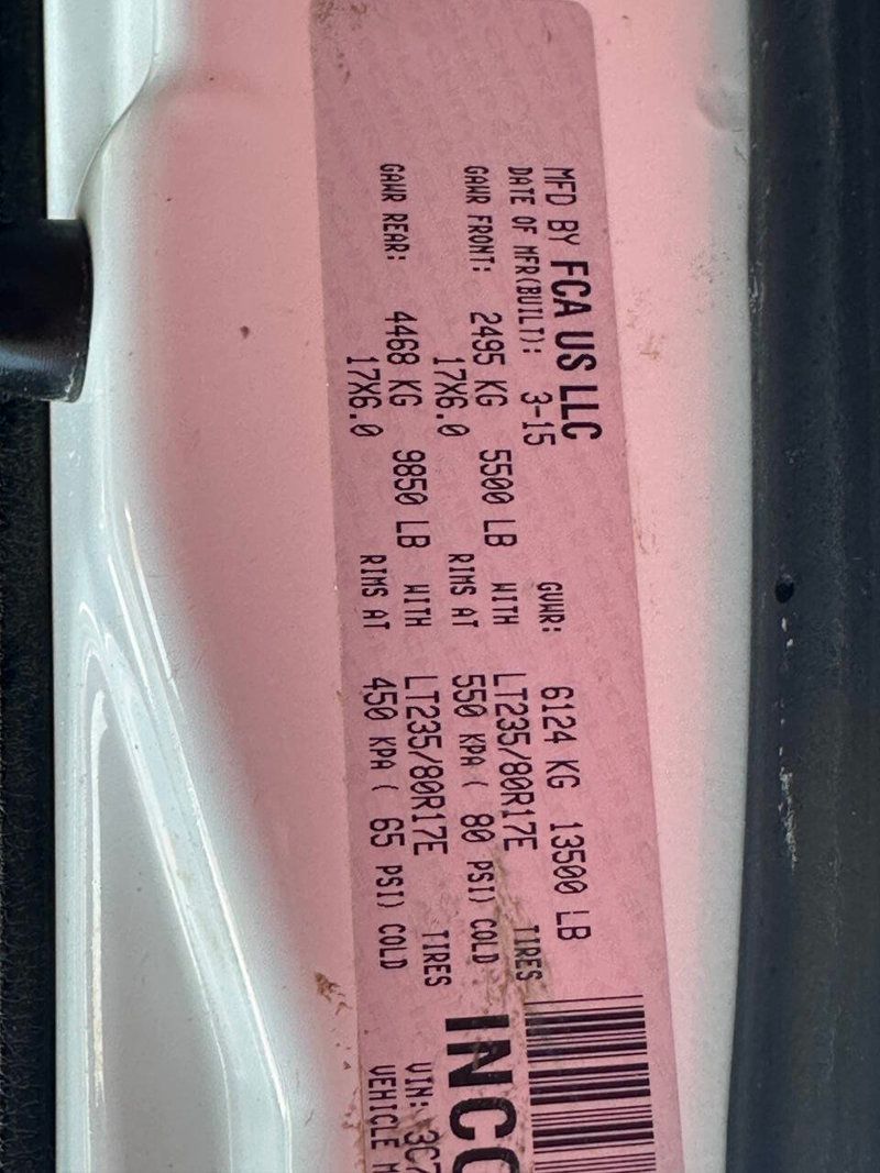 2015 Ram 3500 4X2 2dr Regular Cab 167.5 in. WB - 22933744 - 20