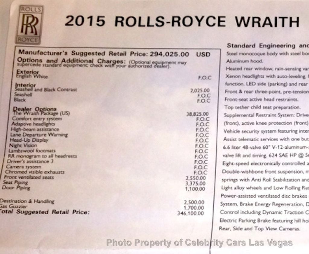 2015 Rolls-Royce Wraith $346 MSRP!! - 15817803 - 8