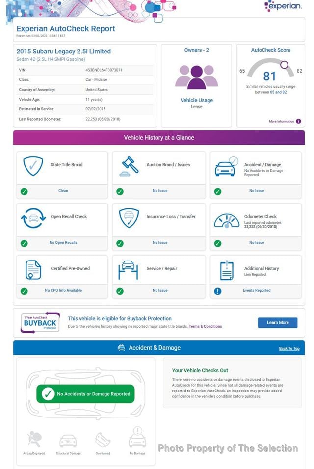 2015 Subaru Legacy SEDAN 2.5i LIMITED W/MOONROOF PACKAGE & NAVIGATION - 22986023 - 11
