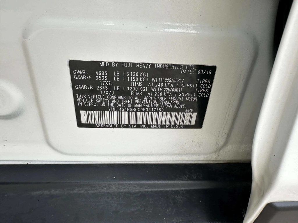 2015 Subaru Outback 4dr Wagon 2.5i Premium - 22949716 - 26