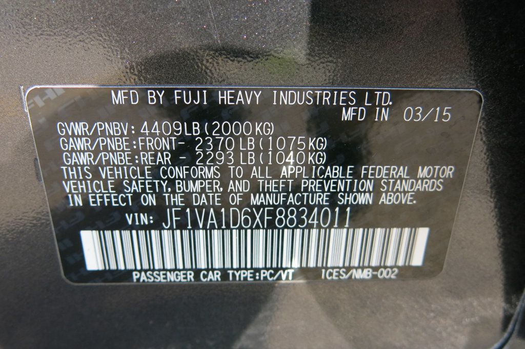 2015 Subaru WRX 4dr Sedan CVT Premium - 22779721 - 35