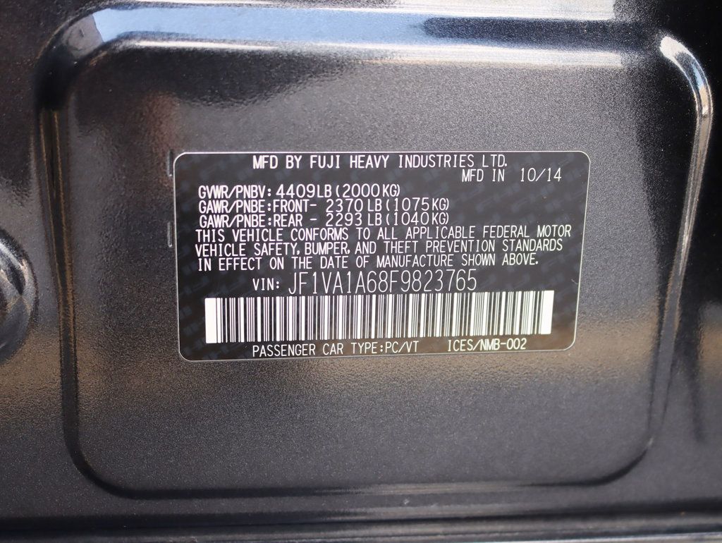 2015 Subaru WRX 4dr Sedan Manual - 22912448 - 29